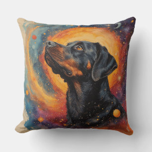 Cojín Decorativo Golden Retriever por Whimsical Cosmos