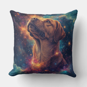 Cojín Decorativo Golden Retriever por Whimsical Cosmos