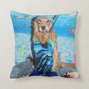 Cojín Decorativo Golden retriever Snorkeler