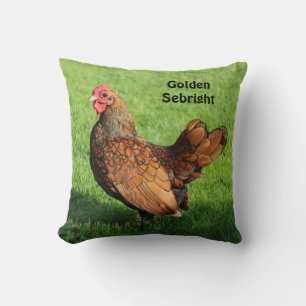 Cojín Decorativo Golden Sebright Rooster - Bantam Mascota Chicken