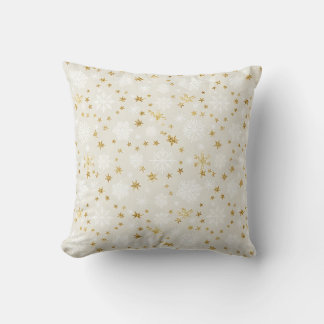 Cojín Decorativo Golden Snowflake Pattern