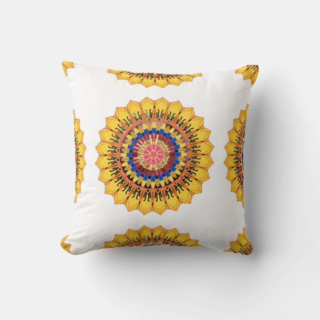 Cojín Decorativo Golden sunburst  (Anverso)