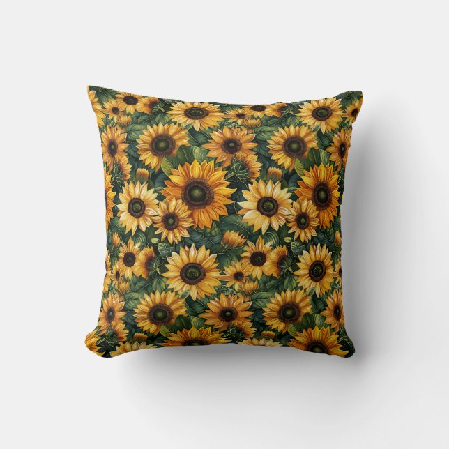 Cojín Decorativo Golden Sunflower Bliss (Anverso)