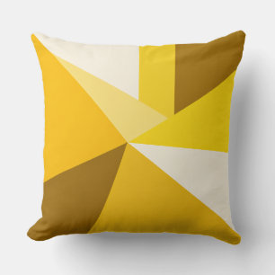Cojín Decorativo Golden Yellow Geometric Starburst