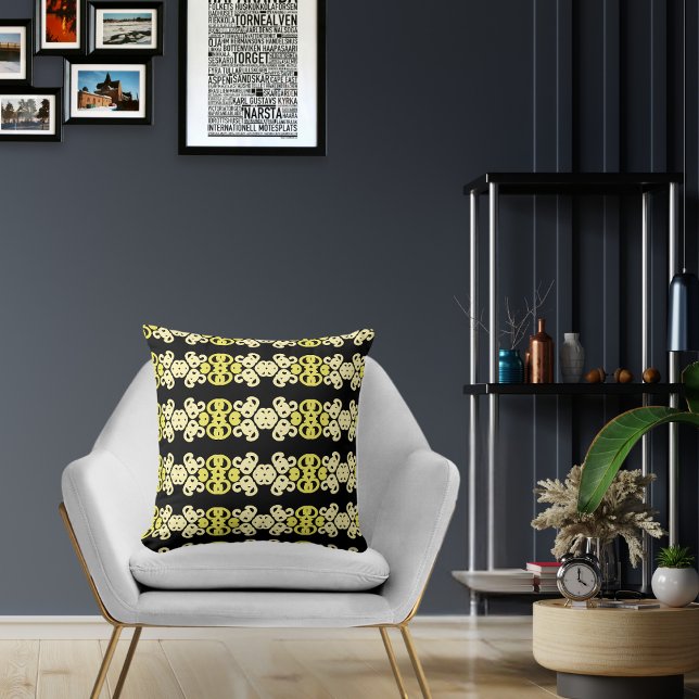 Cojín Decorativo Golden Yellow Ornamental Stripe Seamless Pattern (Subido por el creador)