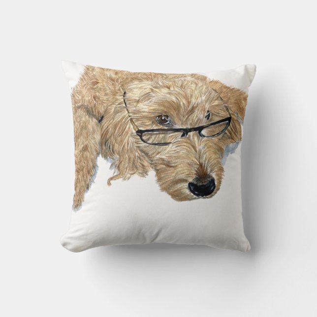 Cojín Decorativo Goldendoodle (Anverso)