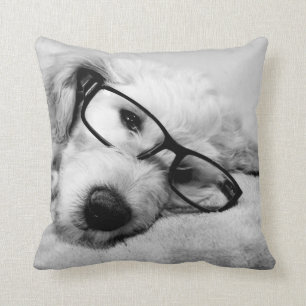 Cojín Decorativo Goldendoodle con vidrio