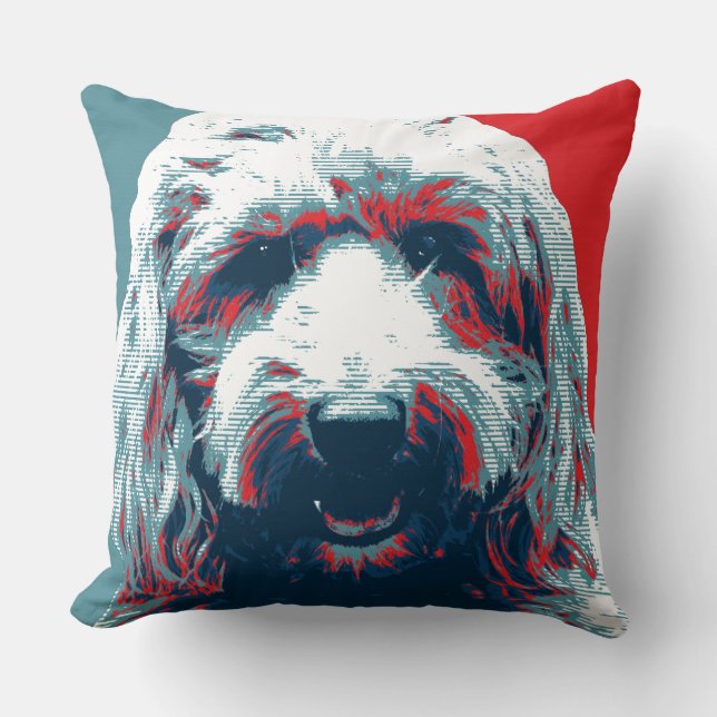 Cojín Decorativo GOLDENDOODLE de Hope Dogs (Anverso)
