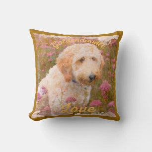 Cojín Decorativo Goldendoodle divertido lindo