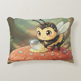 Cojín Decorativo Goldene Hummel im Blütentanz 