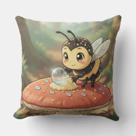 Cojín Decorativo Goldene Hummel im Blütentanz 