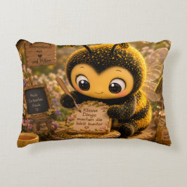Cojín Decorativo Goldene Hummel im Blütentanz.10