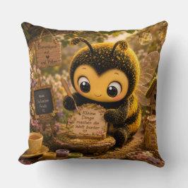 Cojín Decorativo Goldene Hummel im Blütentanz.10