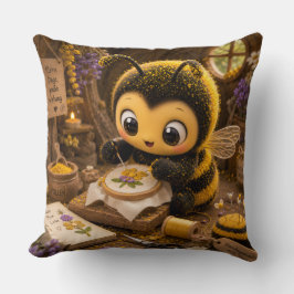 Cojín Decorativo Goldene Hummel im Blütentanz.11