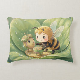 Cojín Decorativo Goldene Hummel im Blütentanz.3