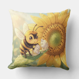 Cojín Decorativo Goldene Hummel im Blütentanz.4