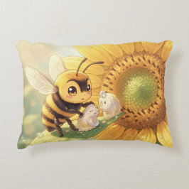 Cojín Decorativo Goldene Hummel im Blütentanz.4