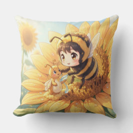 Cojín Decorativo Goldene Hummel im Blütentanz.7