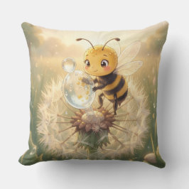 Cojín Decorativo Goldene Hummel im Blütentanz.9