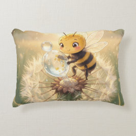 Cojín Decorativo Goldene Hummel im Blütentanz.9
