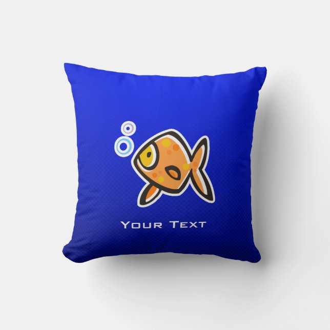 Cojín Decorativo Goldfish azul (Anverso)