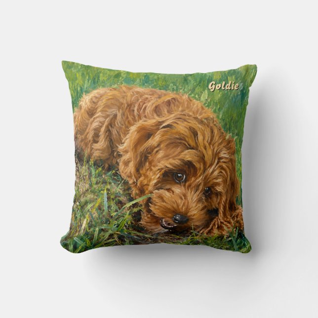 Cojín Decorativo Goldie Doodle (Anverso)