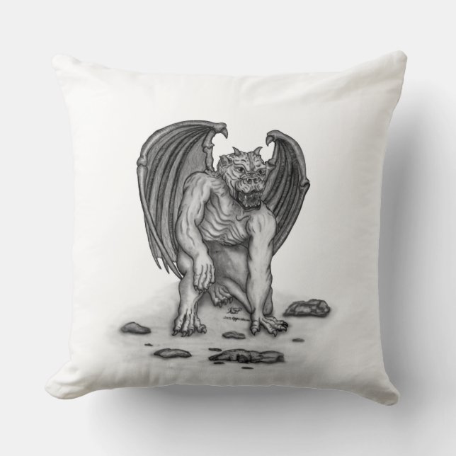 Cojín Decorativo Golem Gargoyle (Anverso)