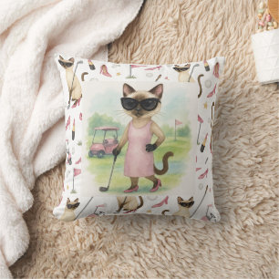 Cojín Decorativo Golf Cat Golf para los amantes del gato