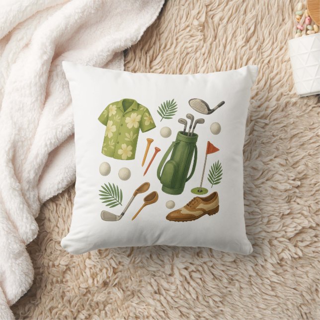 Cojín Decorativo Golf de Hawái Tema Golfer (Manta)