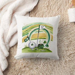 Cojín Decorativo Golf St. Patrick's Day Golf temática para Golfer
