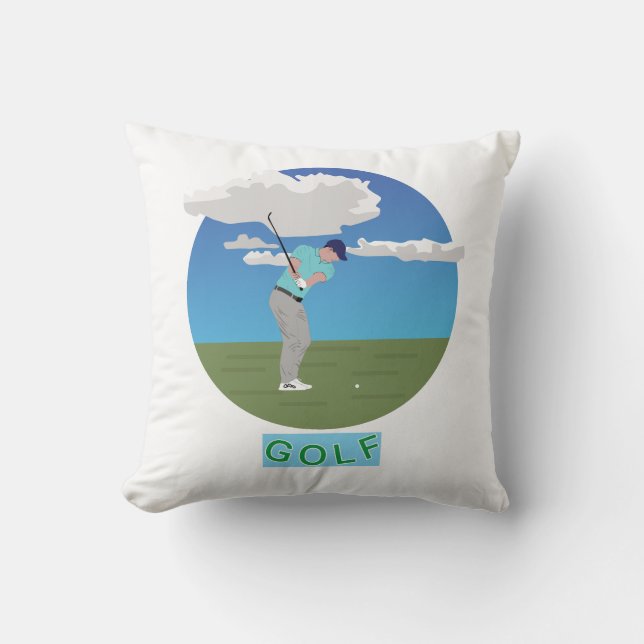 Cojín Decorativo Golfer durante un partido (Anverso)
