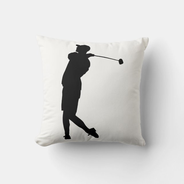 Cojín Decorativo Golfer Silhouette (Anverso)