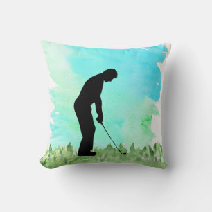 Cojín Decorativo Golfer Silouette