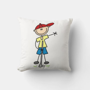 Cojín Decorativo Golfista masculino de figuras de palitos