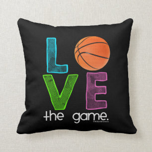 Cojín Decorativo Golly chicas: Baloncesto - ame el juego