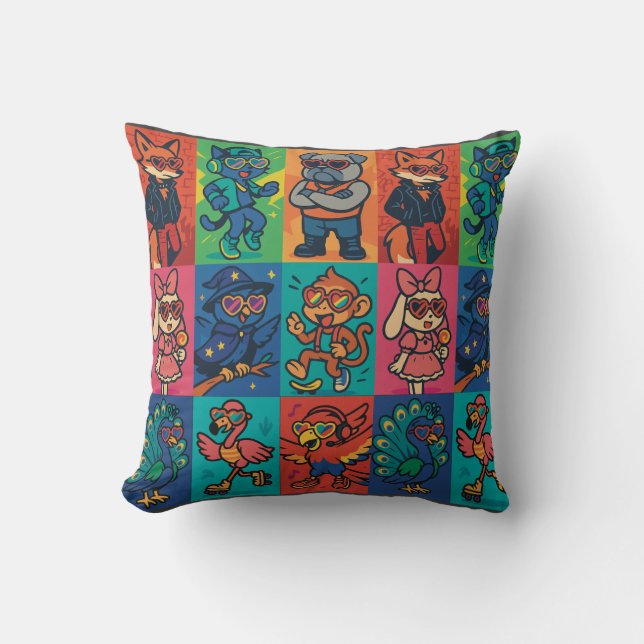 Cojín Decorativo Golpes y bestias (Anverso)