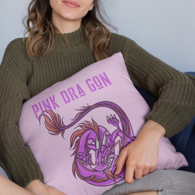 Cojín Decorativo Gon chica Rosa y Rosa - Dragón estilo Comic (Subido por el creador)
