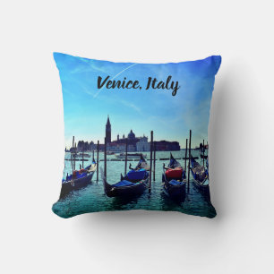 Cojín Decorativo Góndolas de Venecia Cielo Azul