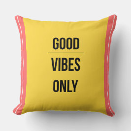 Cojín Decorativo Good Vibes Only — 90s Maximalist Throw Pillow