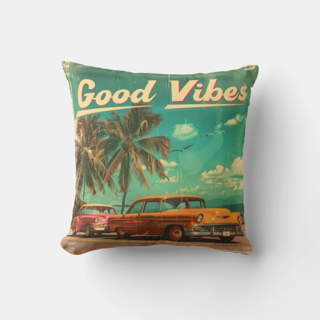 Cojín Decorativo Good Vibes Throw Pillow (Anverso)