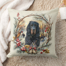 Cojín Decorativo Gordon Setter Alegría de Navidad – Arte Canino Est