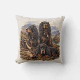 Cojín Decorativo Gordon setter con faisanes, Arte