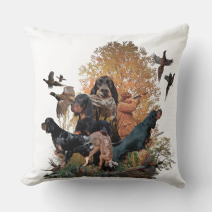Cojín Decorativo Gordon Setter, temporada de caza