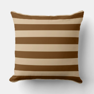 Cojín Decorativo Gorgeous Brown and Tan Stripes Pattern