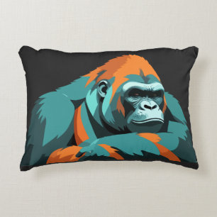 Cojín Decorativo Gorila Adorable Tía Animal Dormido Relajante Diver