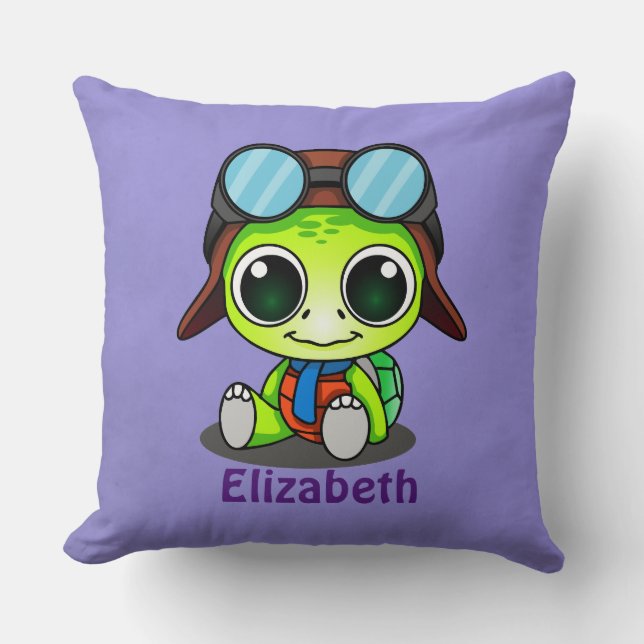 Cojín Decorativo Gorra Cute Chibi Personalizada (Anverso)