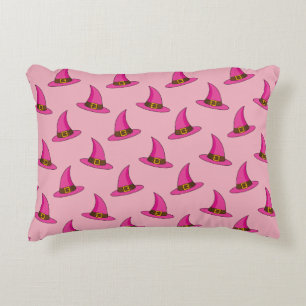 Cojín Decorativo Gorra de bruja rosa