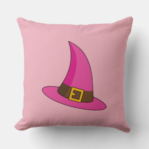 Cojín Decorativo Gorra de bruja rosa