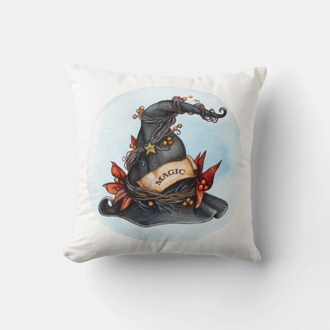Cojín decorativo Gorra de Halloween Magic Witches (Anverso)