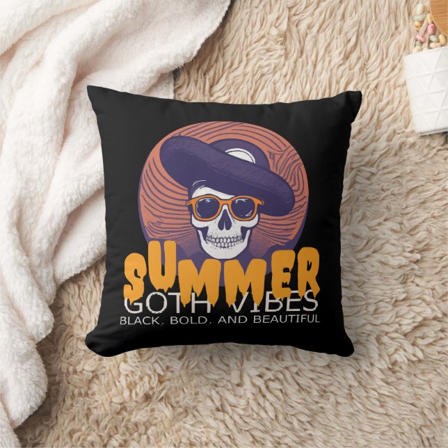 Cojín Decorativo gorra de verano de cráneo (Manta)